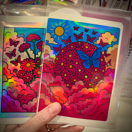 Holographic Vinyl Sticker Large | Matte Vinyl Sticker Large