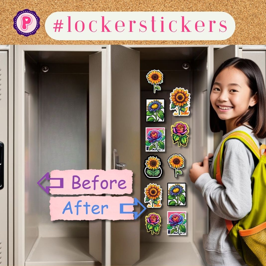 Extra Large Stickers For Locker - Set of 6