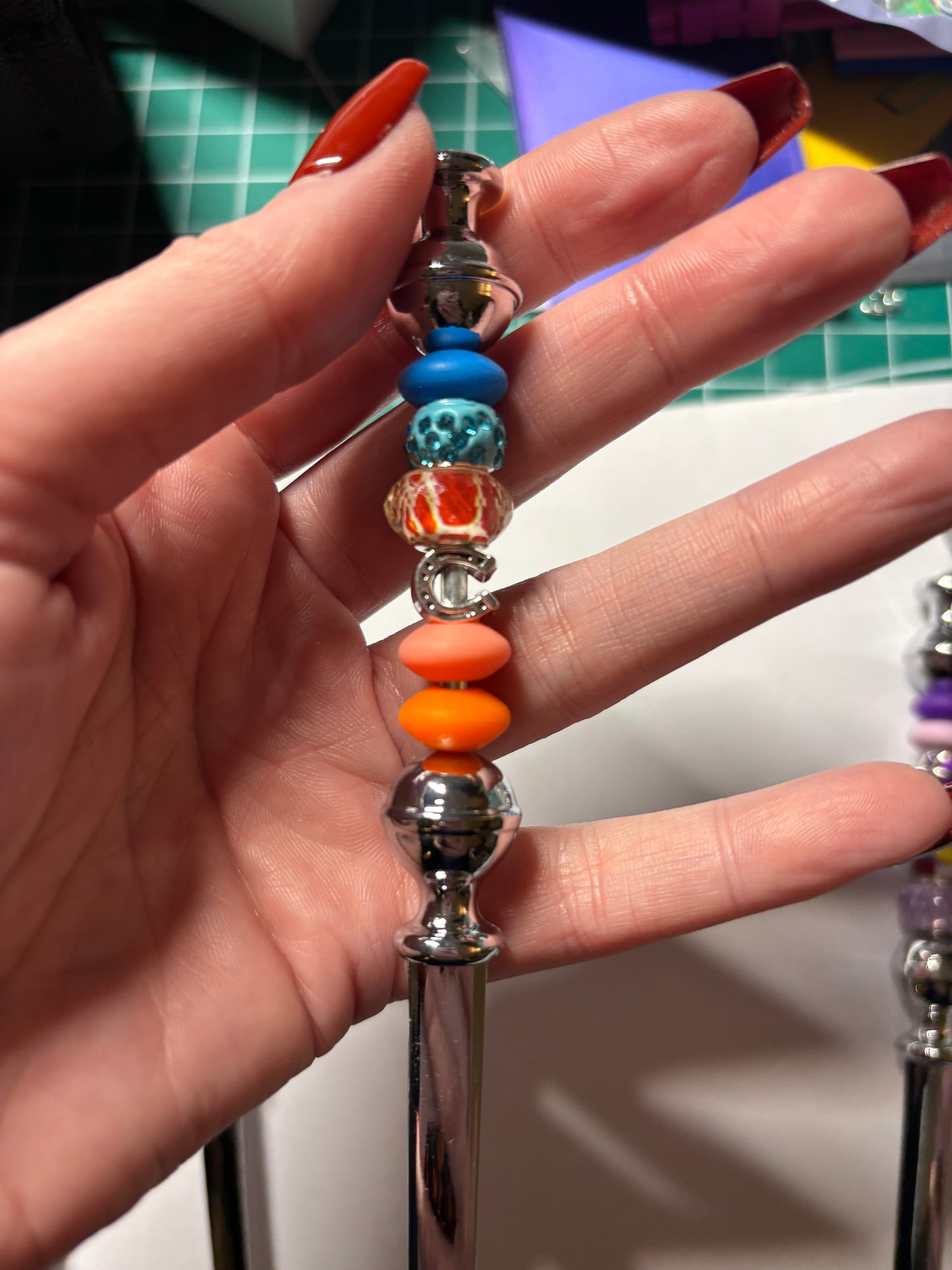 Beaded Pens / Beaded Letter Opener / Beaded Bottle Opener / Beaded Badge Reel