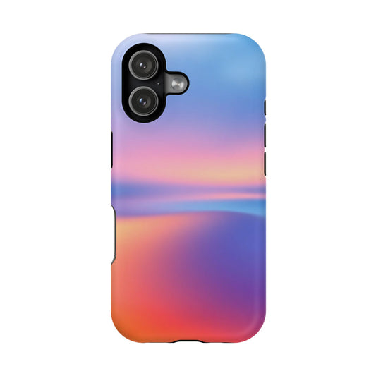 Magnetic Impact-Resistant Phone Case — Gradient Sunset Ombre Protective Cover