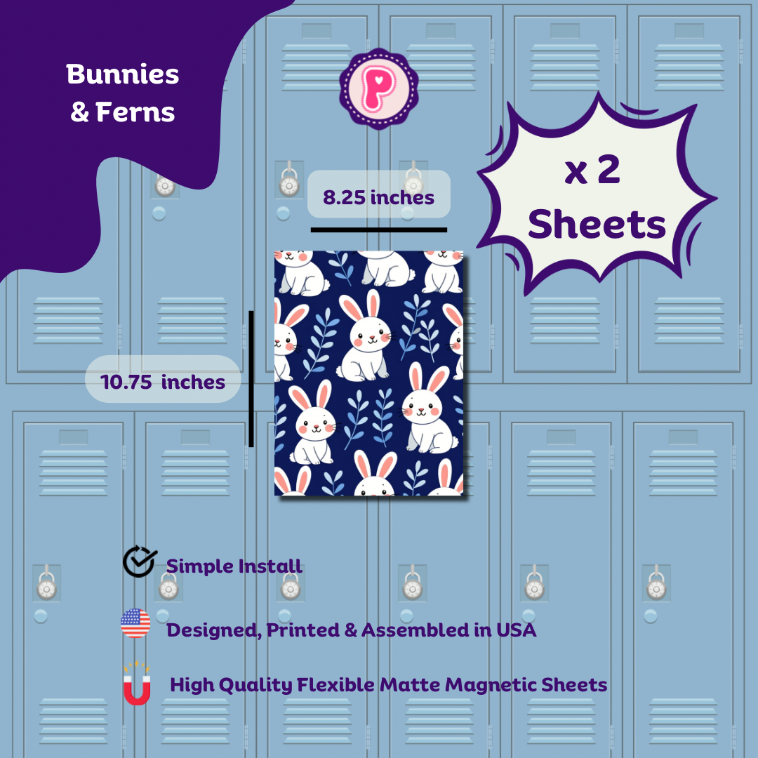 Magnetic Locker Wallpaper - Back To School Animals 2