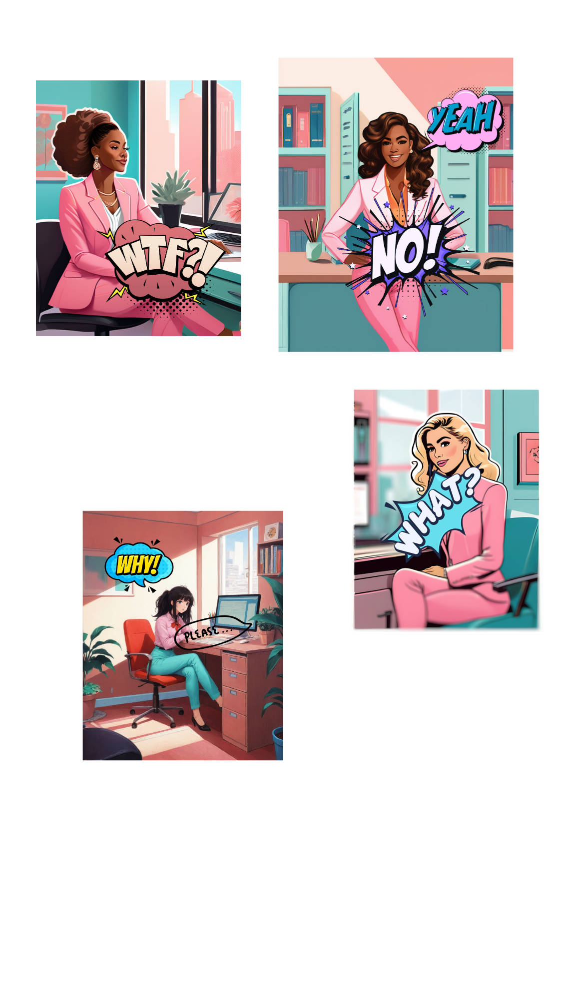 Sarcastistickers - Spread the joy of being a woman in sticker format!