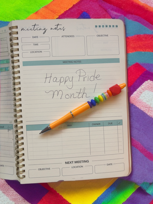 Pride Rainbow Beaded Pen and Letter Opener Set