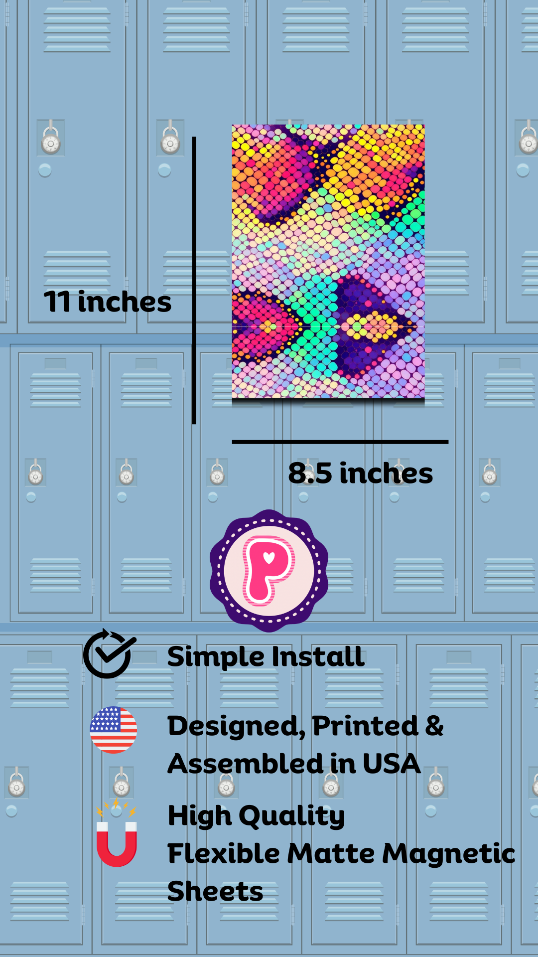Magnetic Locker Wallpaper - Snake