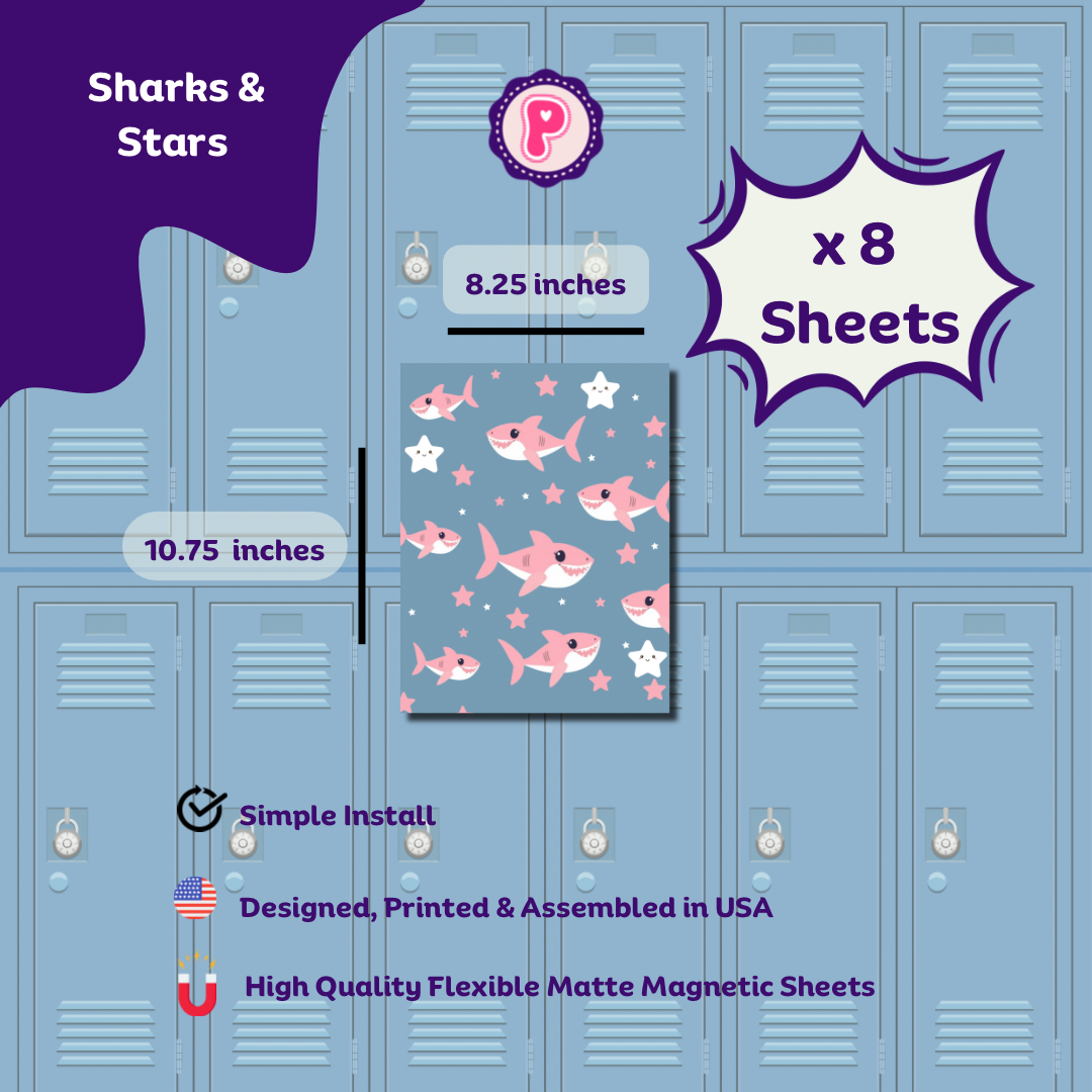 Magnetic Locker Wallpaper - Back to School Animals