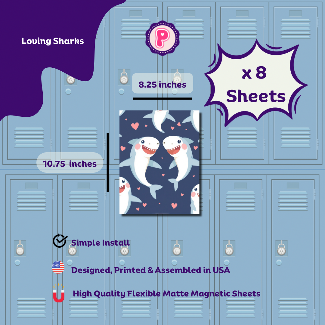 Magnetic Locker Wallpaper - Back to School Animals