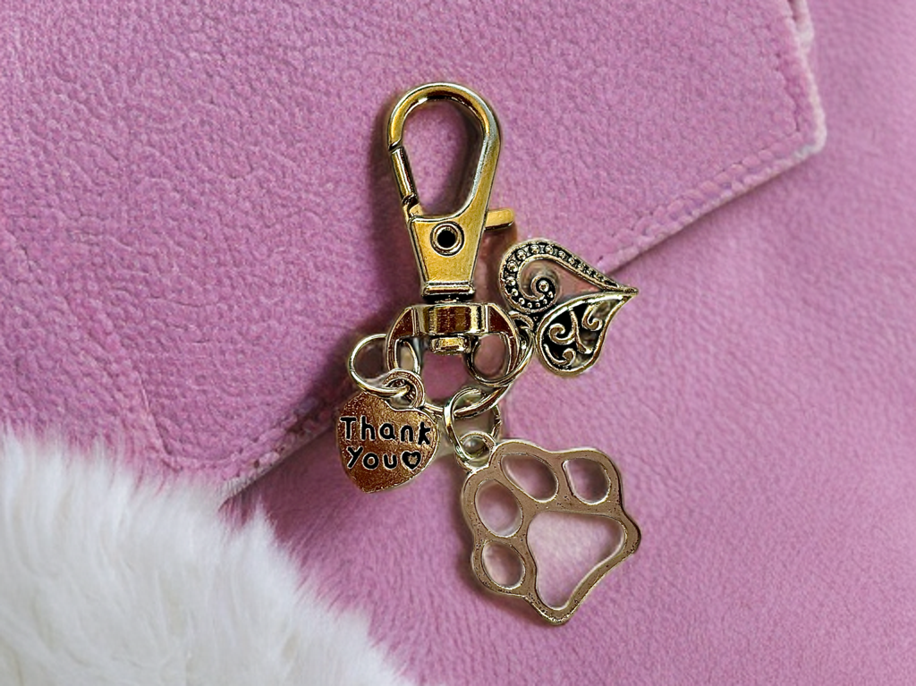 Lucky Charm/Keychain Charm/Purse Accessory/Gift for Girl F/Bridesmaid Gift
