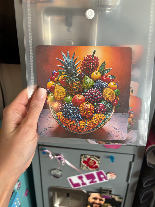 Artificial Fruit Magnet Set - 9 Assorted Sizes