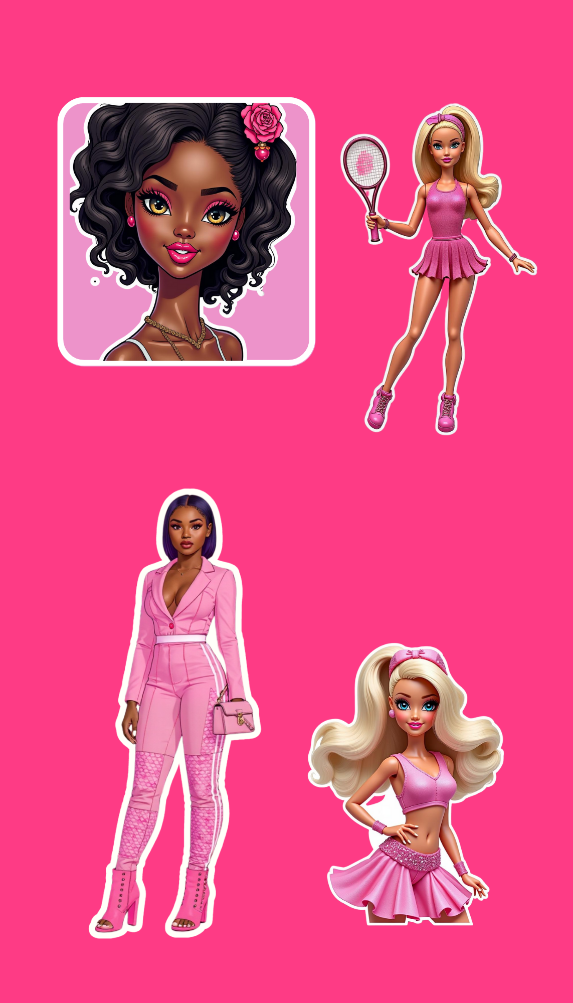 Dollcore Pinktastic Sticker Sheets