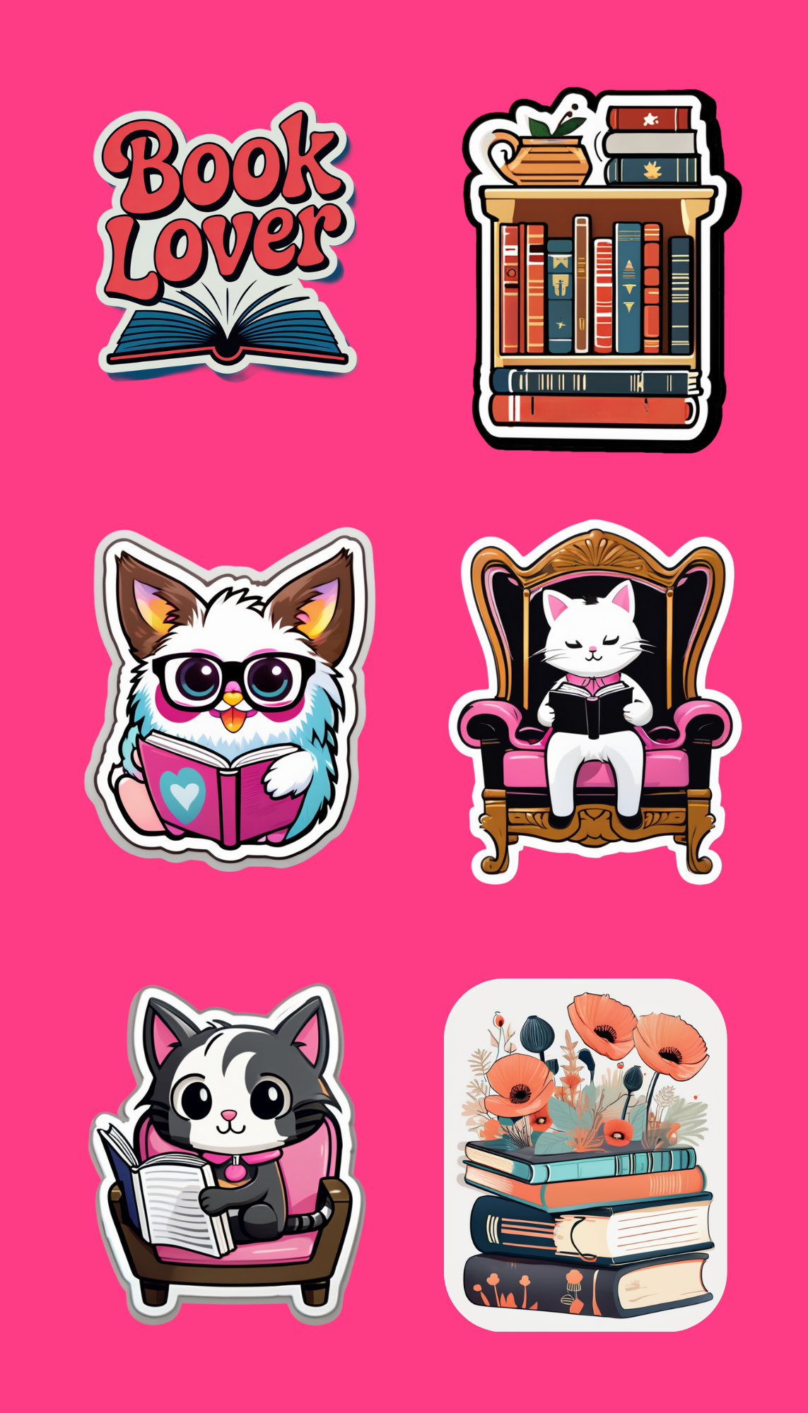 Bookish Temporary Sticker Set