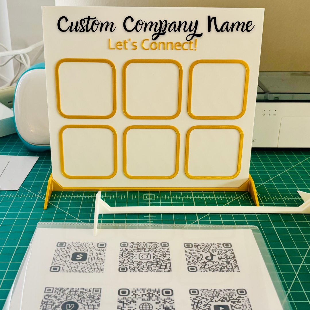 Multi QR Code Social Media & Payment Sign | Payment Sign | Custom Business Name