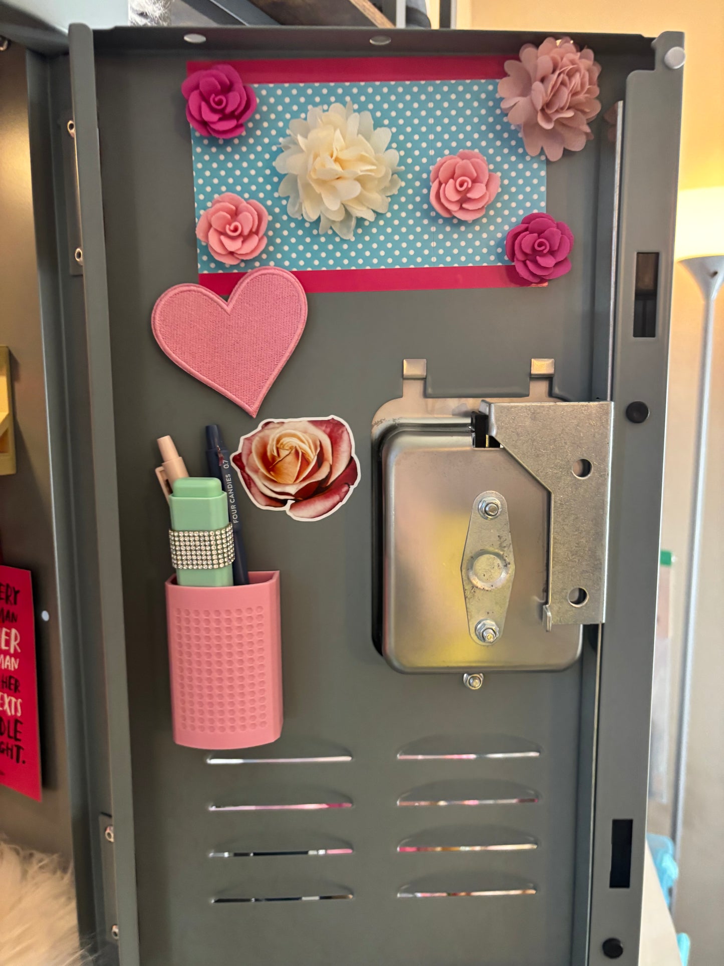 Stick on temporary locker wallpaper strips