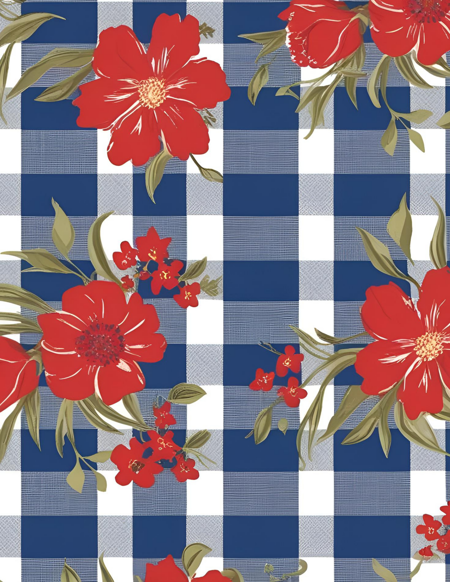 Magnetic Locker Wallpaper - Blue Gingham School & Office