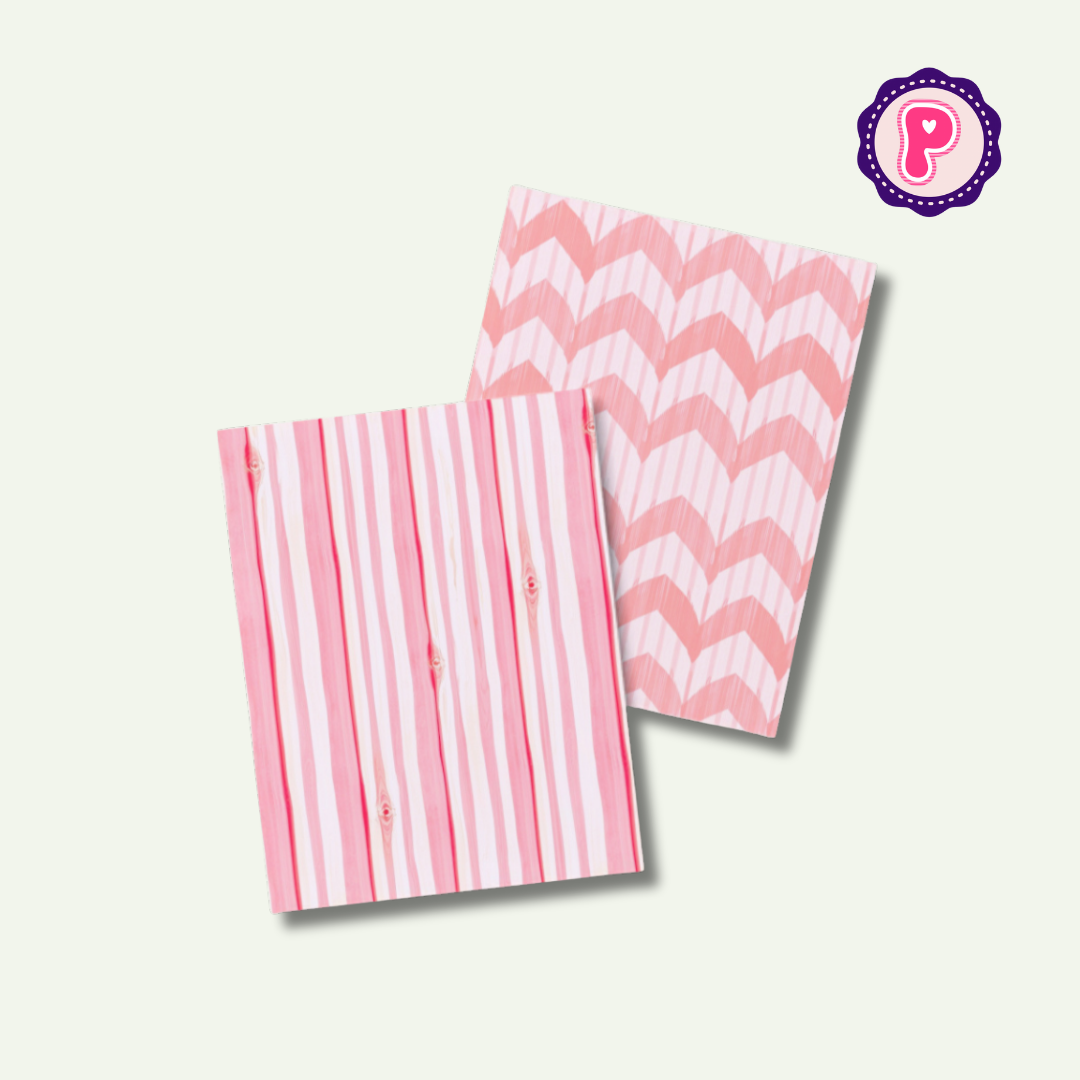 Pink Stripes Magnetic Locker Wallpaper - 2 Sheets Per Package