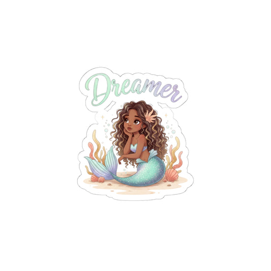 Dreamer Mermaid Sticker | mermaidcore aesthetic, iridescent gradient shell motif
