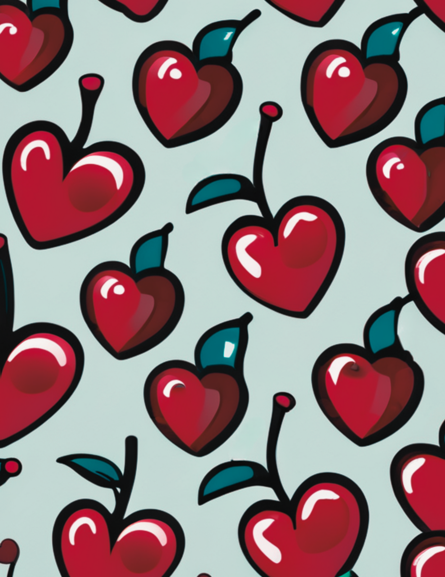 Bing Cherry Magnetic Locker Wallpaper Sheets + Stickers