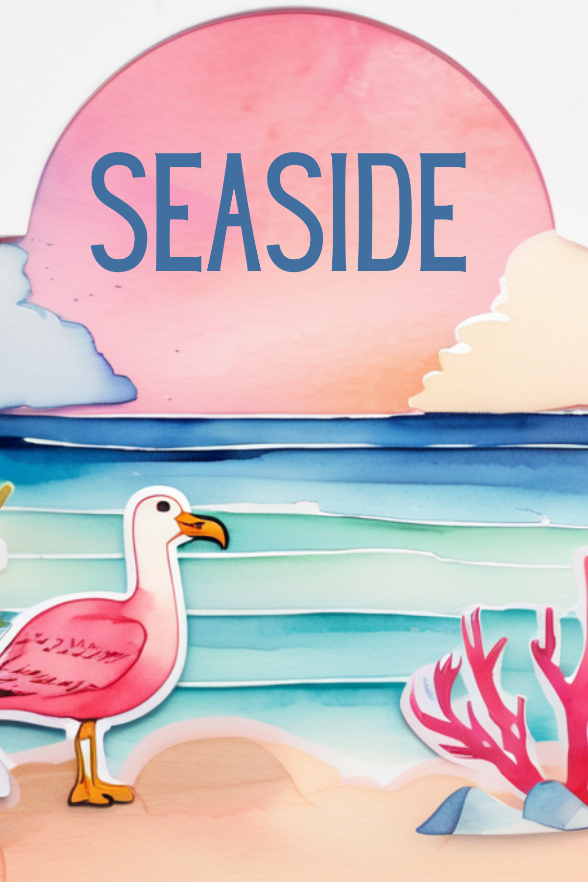 Preppy wall art - 2 Sizes - 8.5x11 inches, 4x6 inches Poster & Magnetic Formats - Florida and California Beach Prints (Set of 9 unframed)
