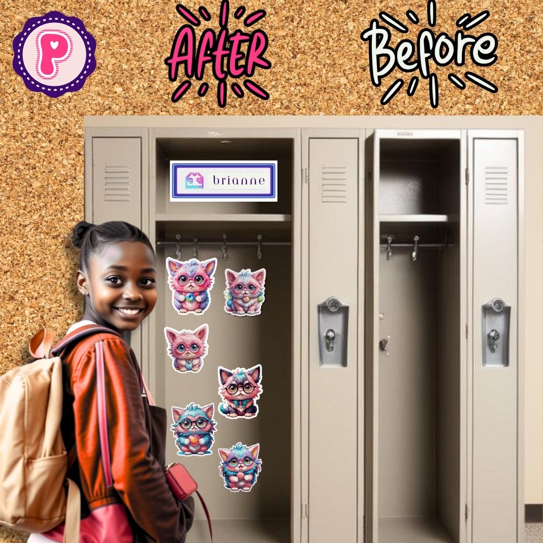 Extra Large Stickers For Locker - Set of 6