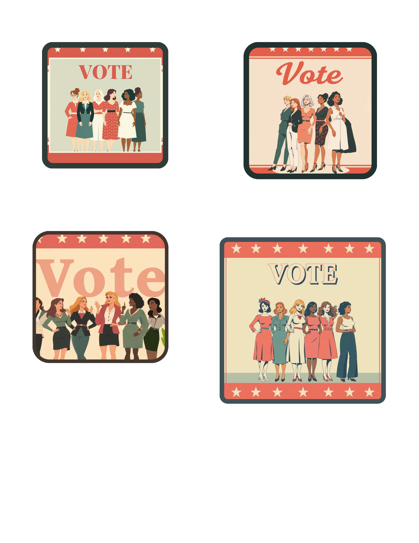 100% Vinyl Sticker Pack - Women’s Rights, Rights Not Up For Debate, Equal Rights, My Voice My Choice, Women’s Empowerment