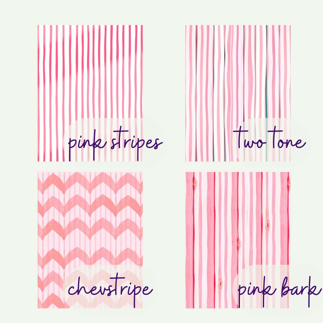 Pink Stripes Magnetic Locker Wallpaper - 2 Sheets Per Package
