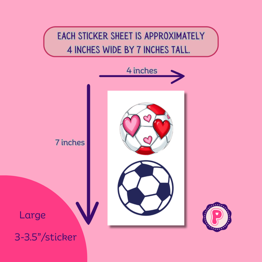 Soccer Sticker Sheets - 2 Sizes