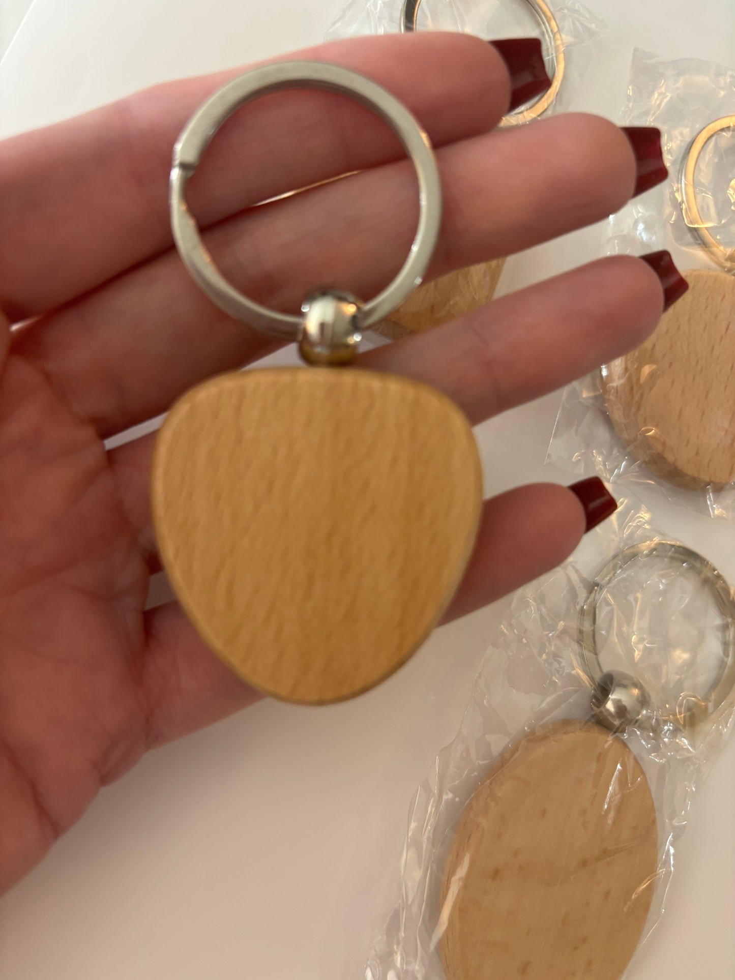 Personalized Beaded Keyring Laser Engraved