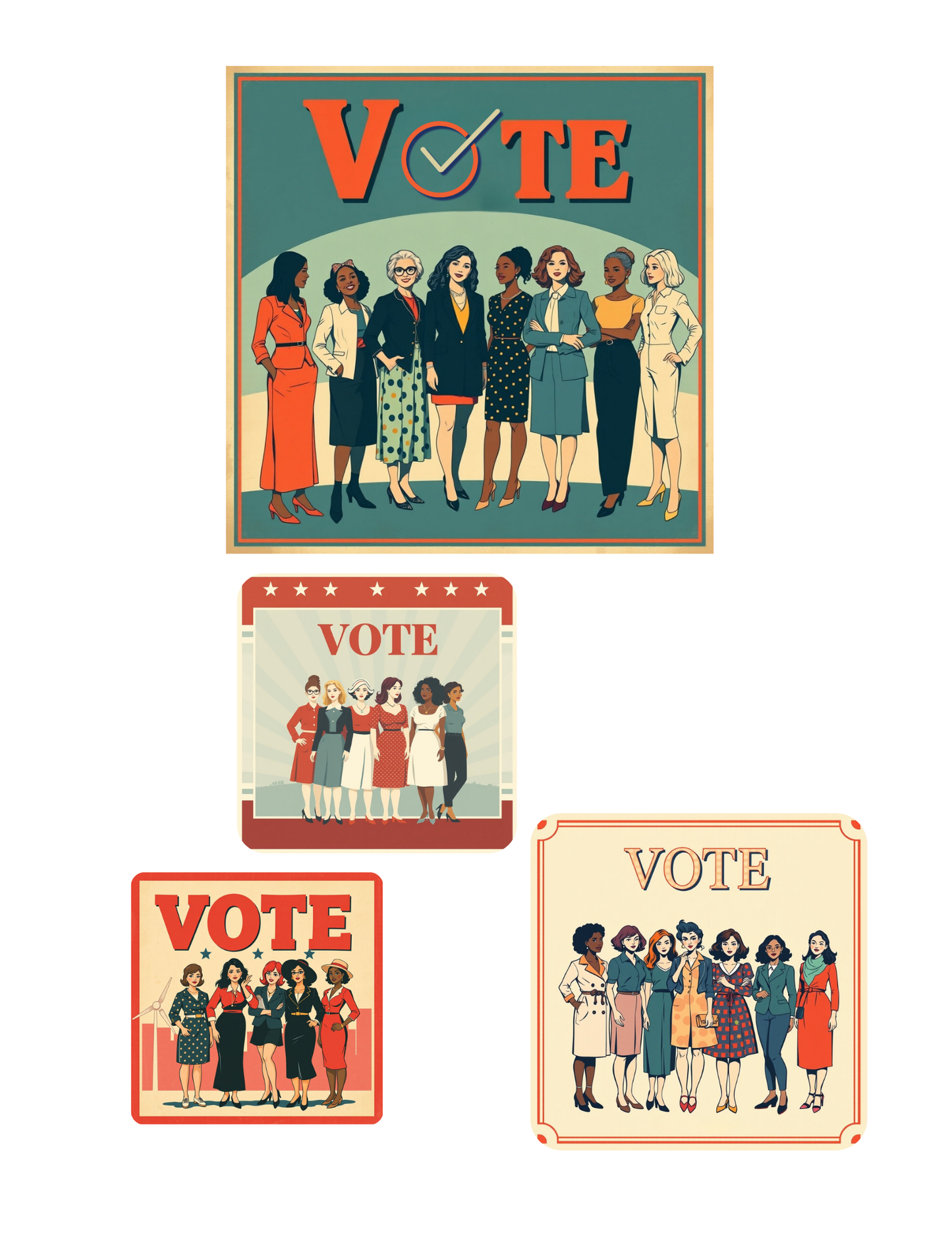 100% Vinyl Sticker Pack - Women’s Rights, Rights Not Up For Debate, Equal Rights, My Voice My Choice, Women’s Empowerment