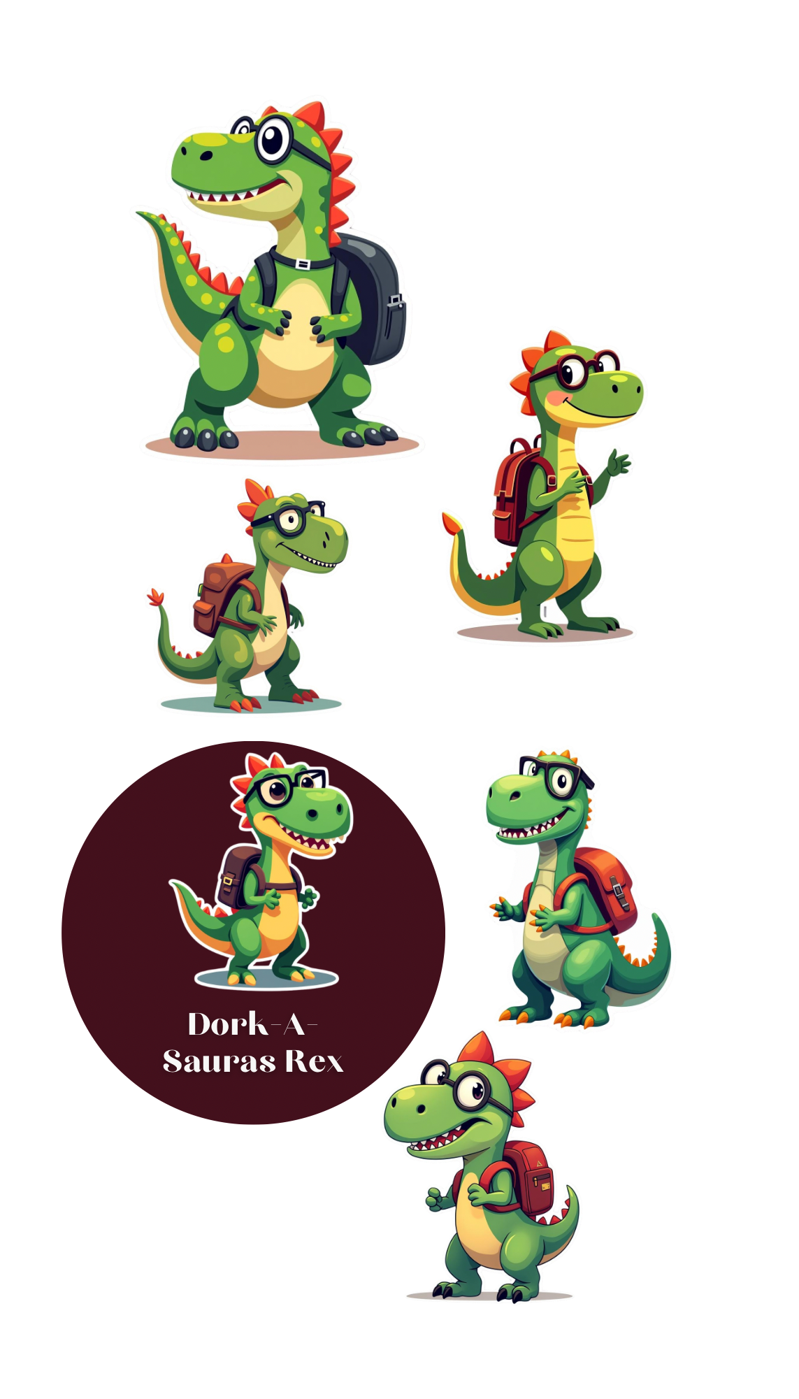 Proud Dorkasauras Rex Sticker Sheets