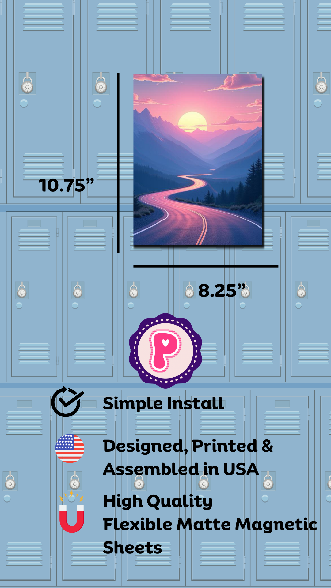 Magnetic Locker Wallpaper Back To School 2 Collection