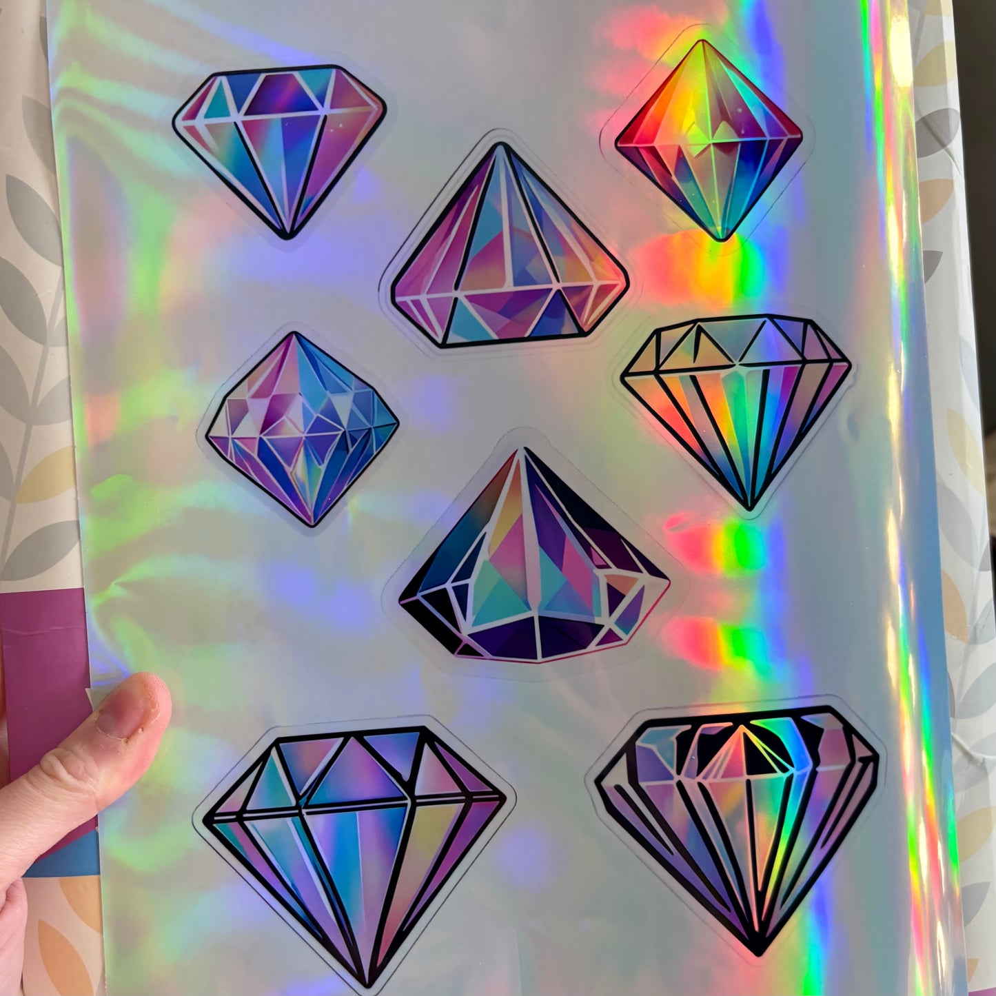 Rainbow Holographic Stickers - Vinyl