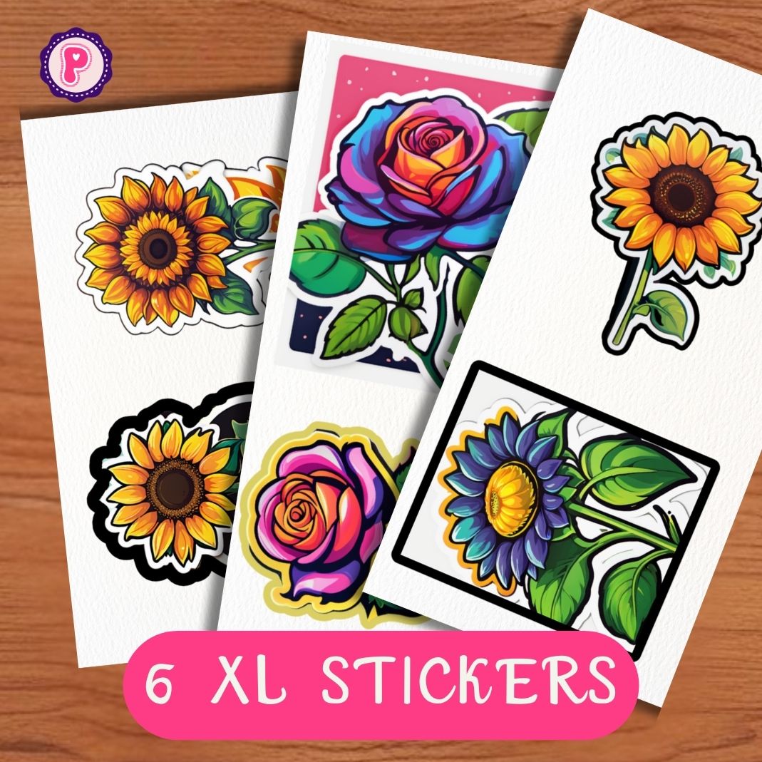 Extra Large Stickers For Locker - Set of 6