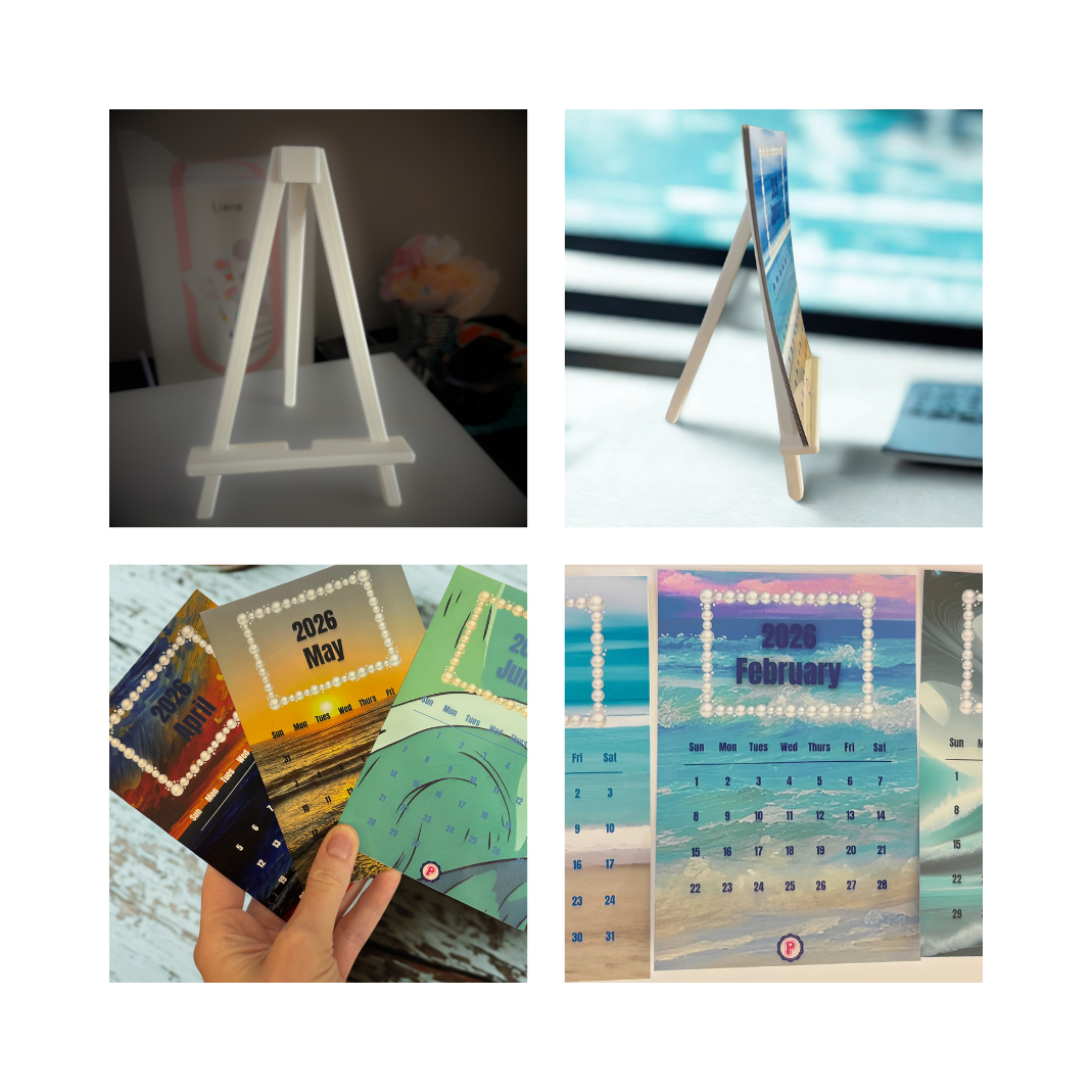 Desk Calendar 2026 with Stand