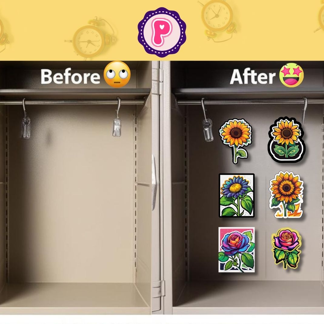 Extra Large Stickers For Locker - Set of 6
