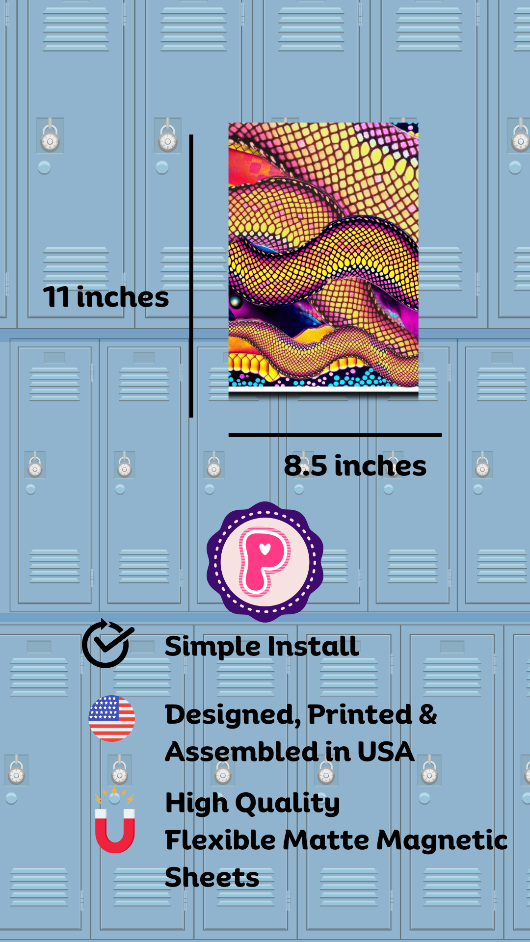 Magnetic Locker Wallpaper - Snake
