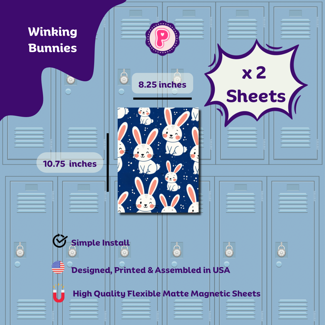 Magnetic Locker Wallpaper - Back To School Animals 2
