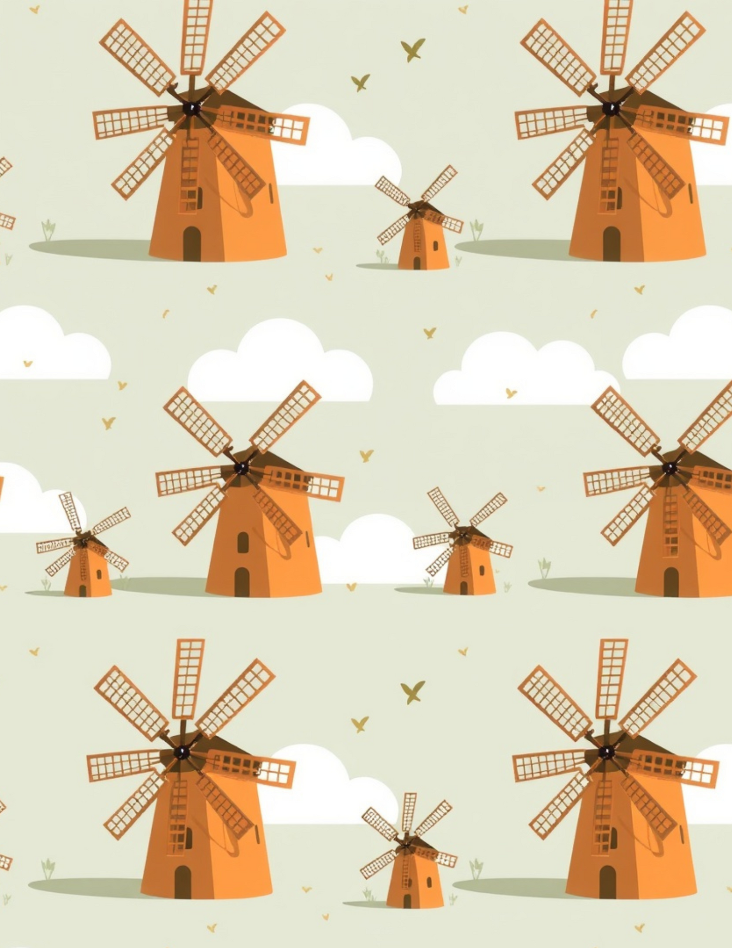 Magnetic Locker Wallpaper - Country Windmills