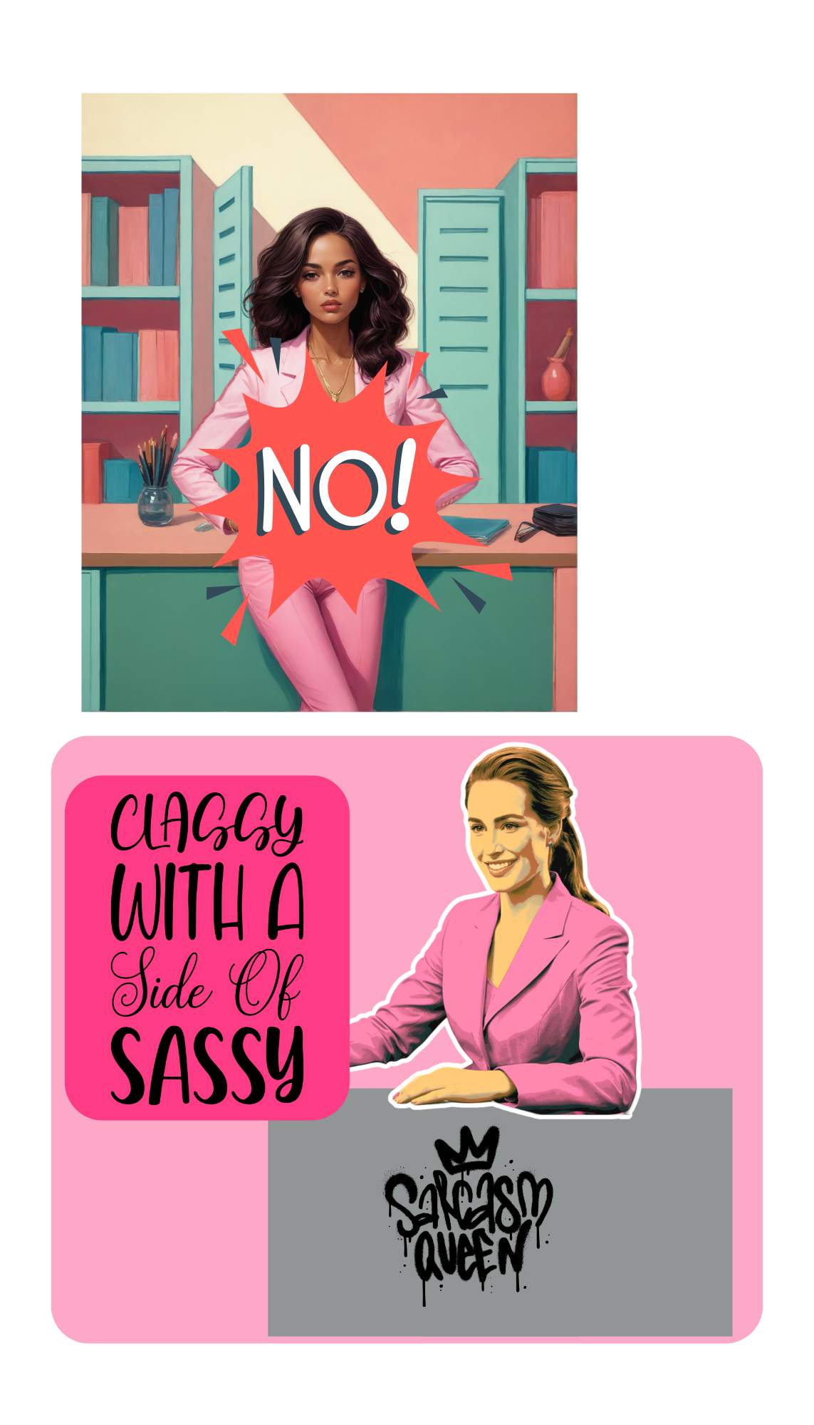 Sarcastistickers - Spread the joy of being a woman in sticker format!