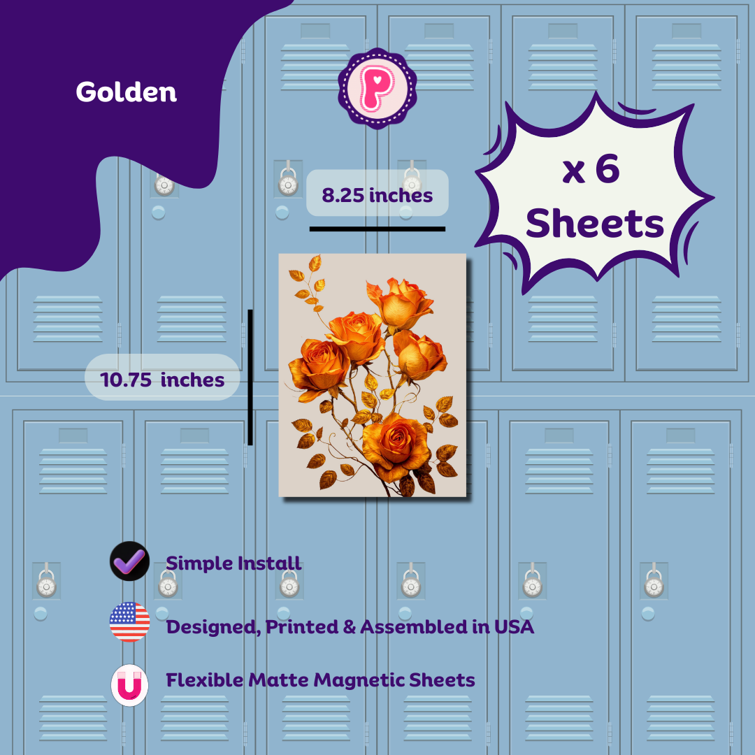 Magnetic Locker Wallpaper - Gold Collection