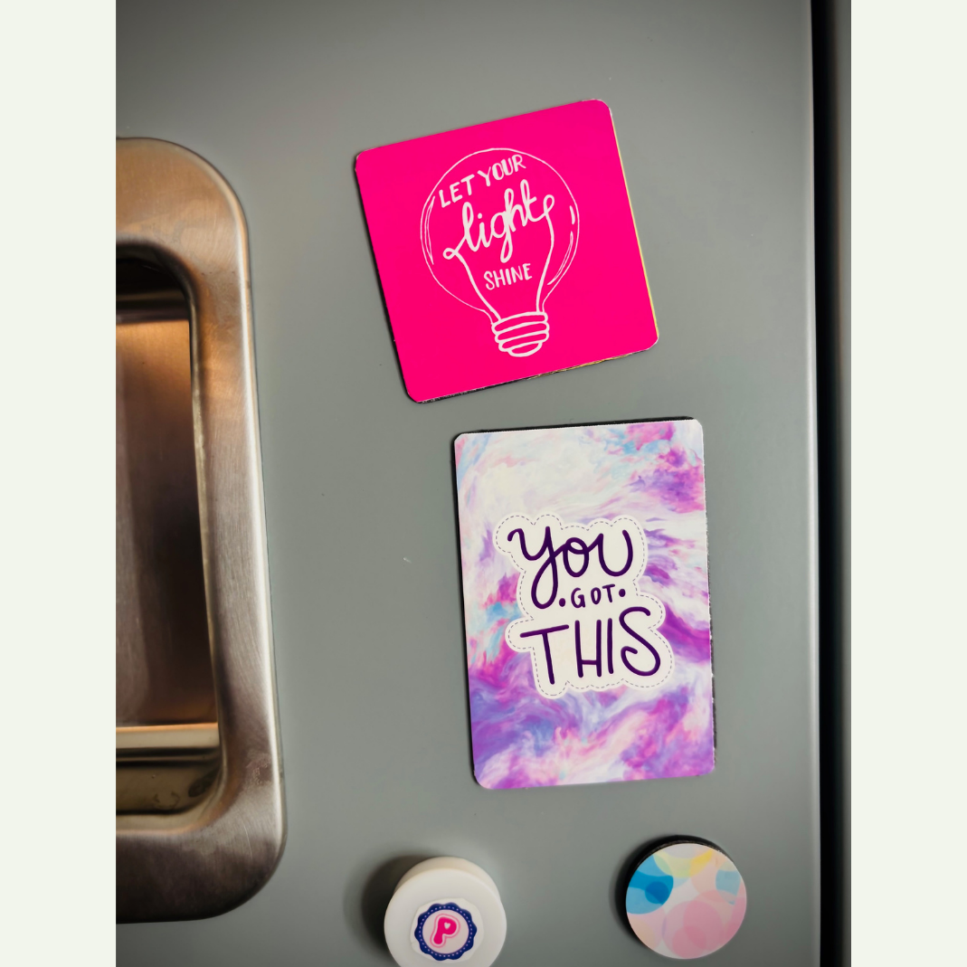 11 Pcs Inspirational Magnets Square and Rectangle Positive Affirmations