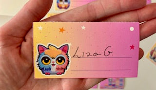 Furbittens Labels Matte Name Labels Holographic Labels