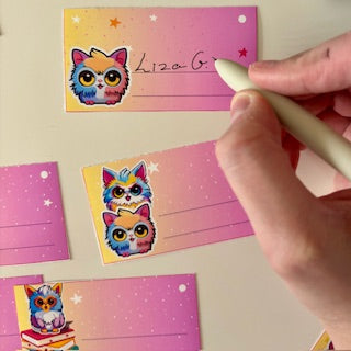Furbittens Labels Matte Name Labels Holographic Labels