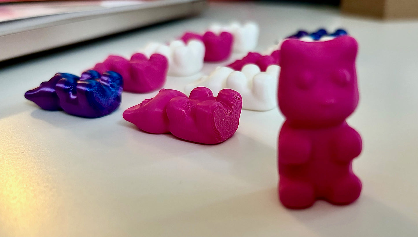 Gummy Bear Magnets, Colorful Fun Magnets | Mini Decorative Magnets - 2 Sizes