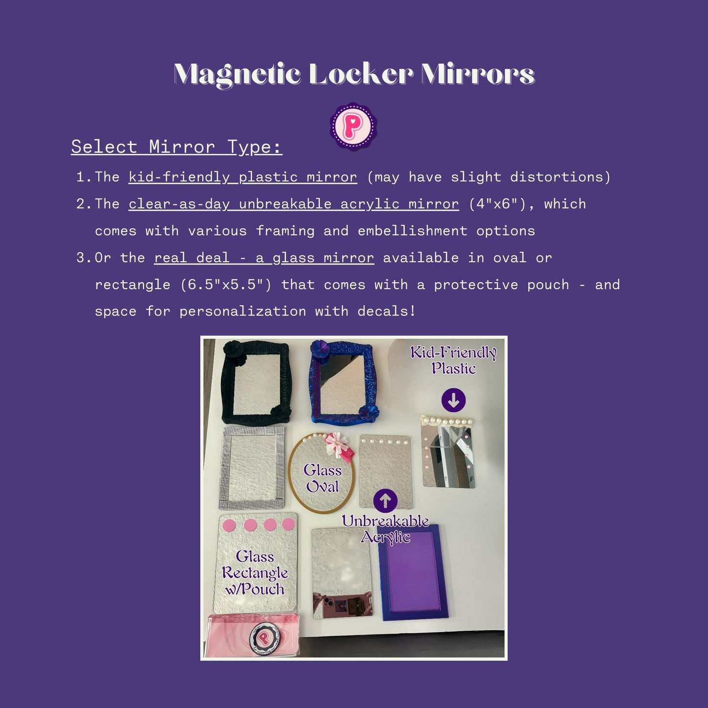 Magnetic Locker Mirrors