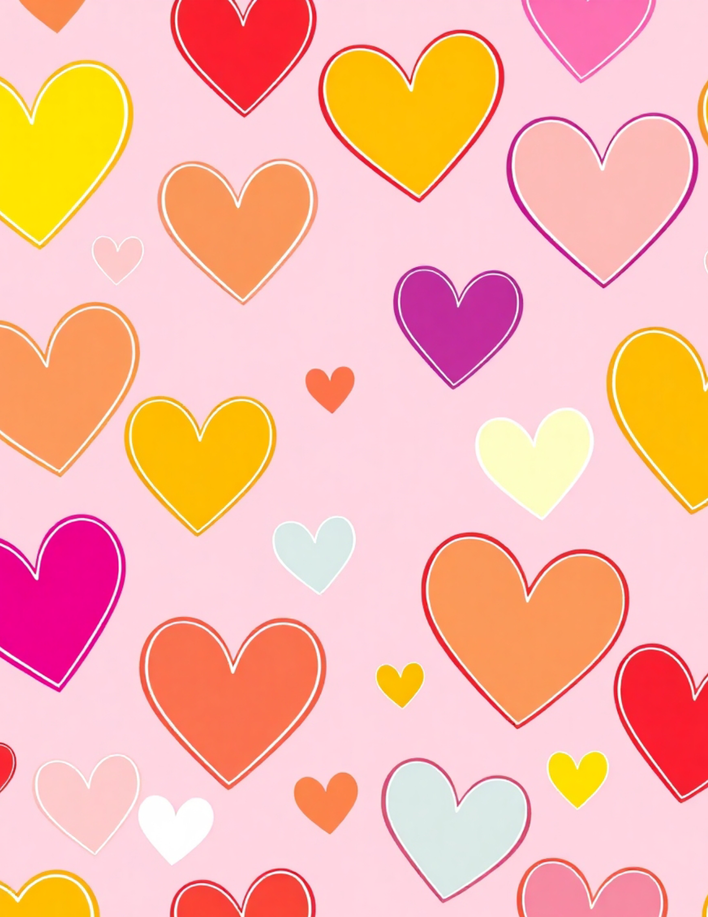 Magnetic Locker Wallpaper - Heart Collection