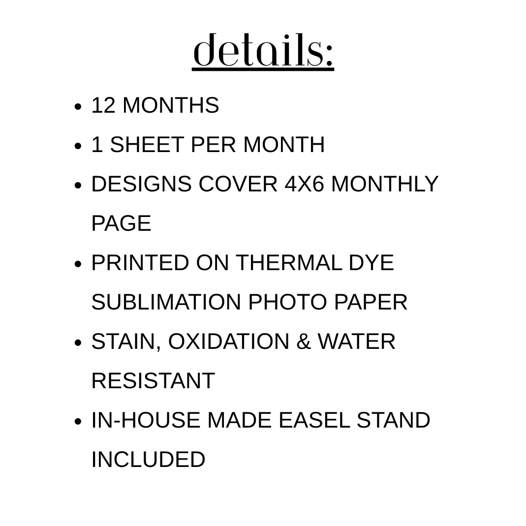 Desk Calendar 2026 with Stand