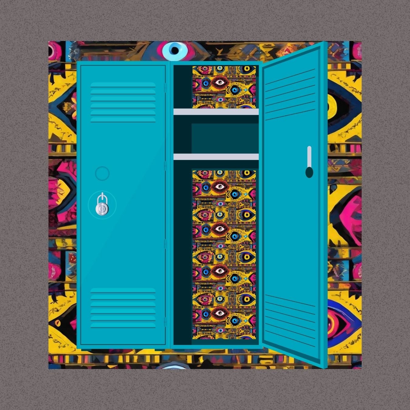 Magnetic Locker Wallpaper - Evil Eye Protection Collection - 8 panels & 16 panels