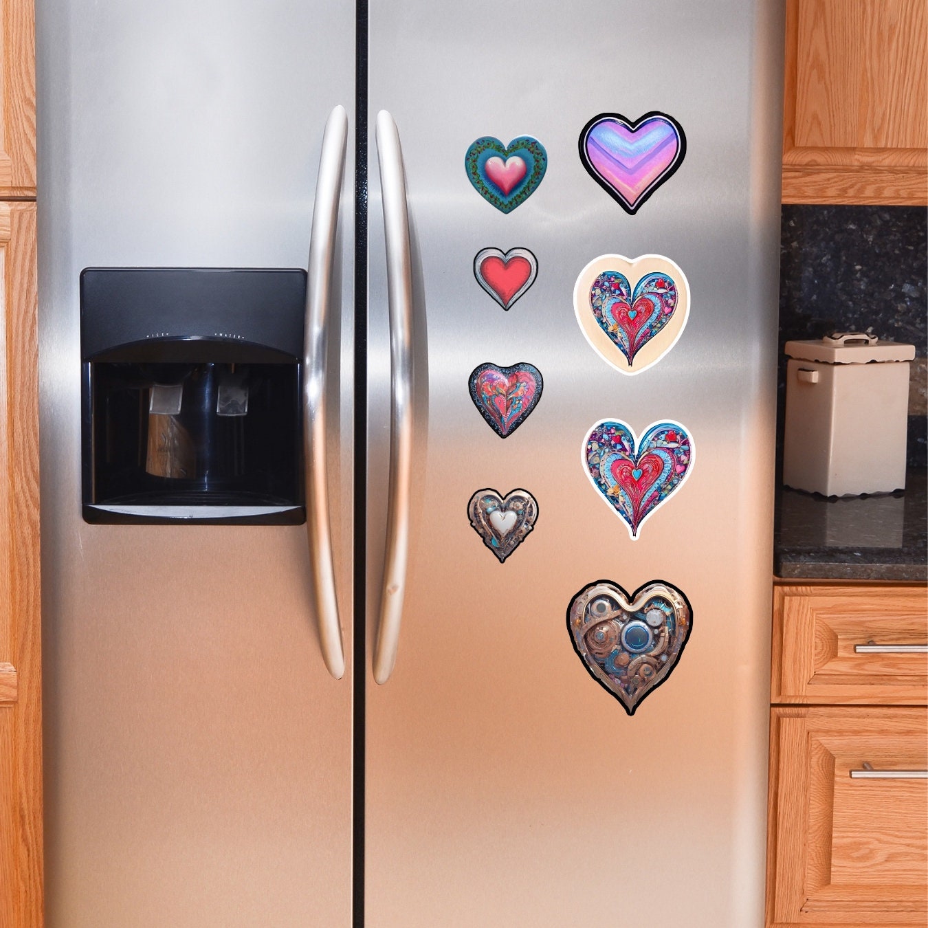 Heart-Shaped Magnet Pack / Set of 9