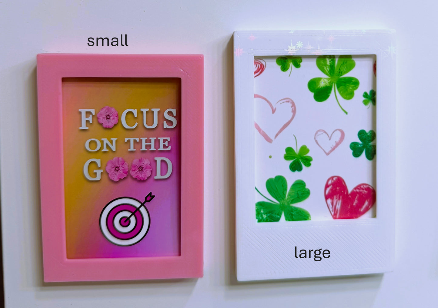 Mini Magnetic Picture Frame NFC Tag Option, 3 Pack Mini Magnetic Photo Frames For Locker or Office