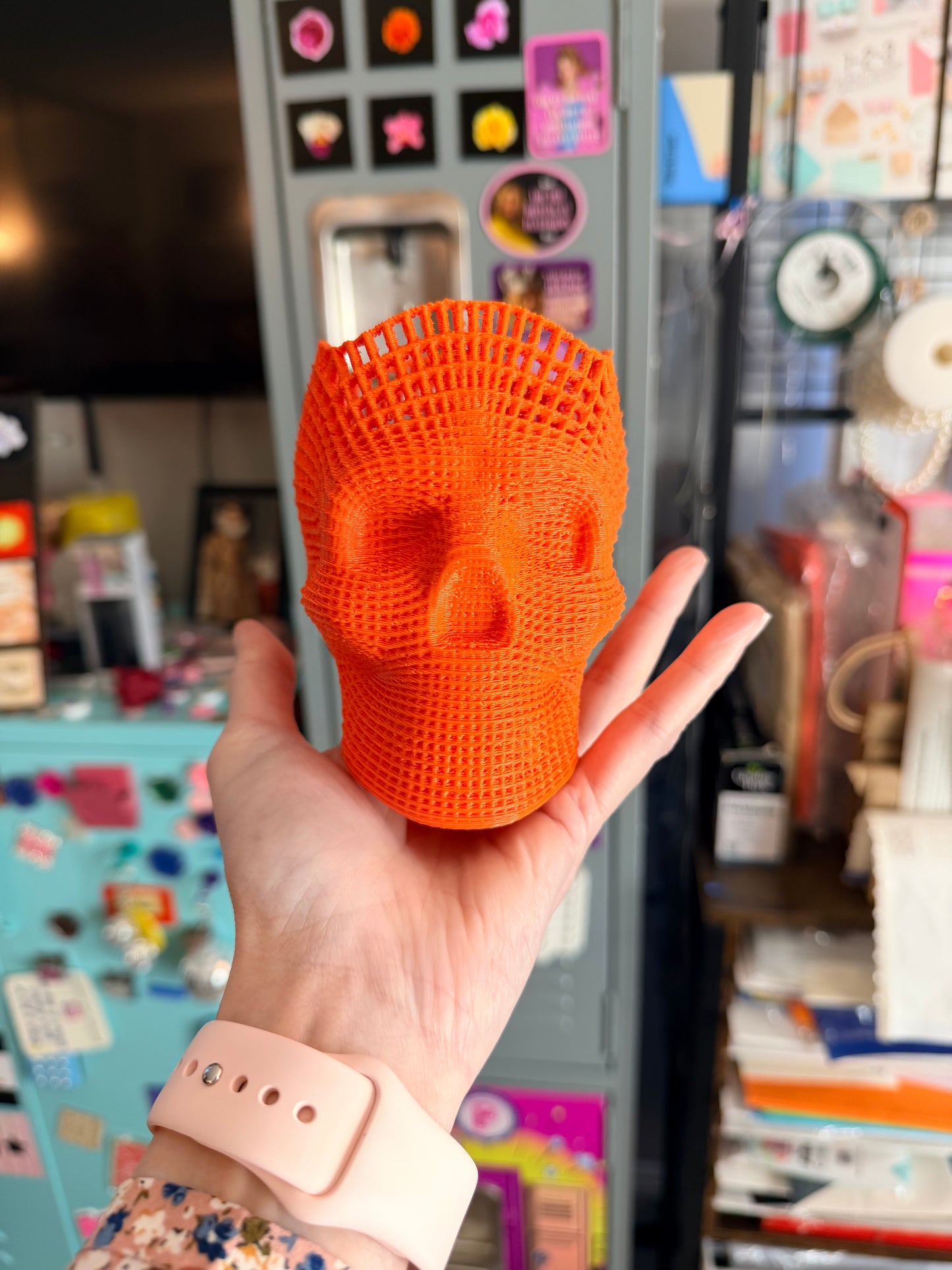 Skull Pen Holder / Desktop Pen Holder / Skull Pencil Holder - Desk Organizer, Bathroom Organizer - Multiple Color Options