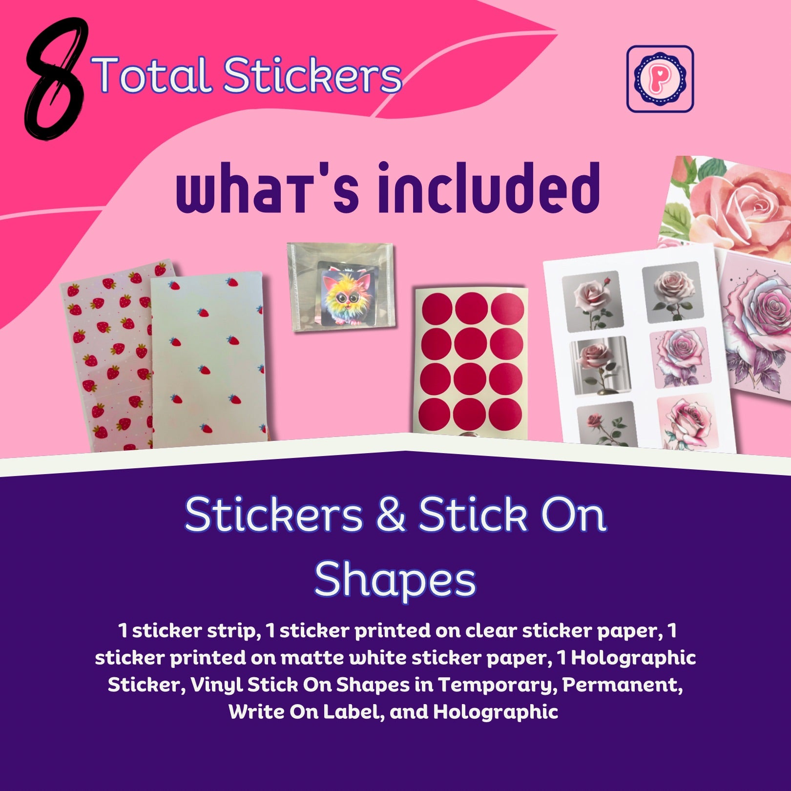 Sample Part Stickers Sample Pack 3: Stickers and Stick On Shapes – PictureThisPasadena